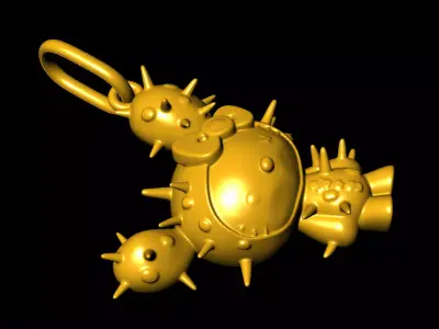 Doll pendant charms - one inch pendant 3D print model