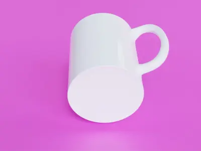 White Mug 3d Model Free 3D model