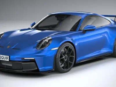 Porsche 911 GT3 2022 LowPoly 3D model