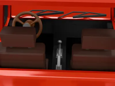 Low Poly Cartoon Car Low-poly 3D model by davicberbel