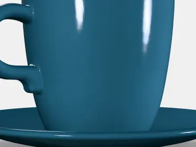 FARGKLAR Cup with saucer Low-poly 3D model