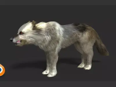 WOLF FUR MODEL 3D model