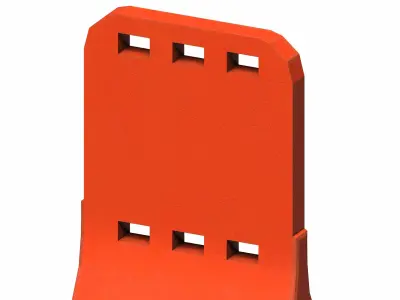 PLASTIC ROAD SAFETY BARRICADES Low-poly 3D model