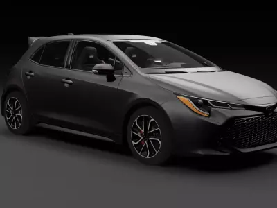 Toyota Corolla GR  Hatchback Low-poly 3D model