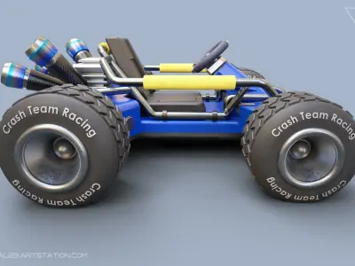 Crash Team Racing Car - CTR ReMix Version With 7 Types of File 3D print model