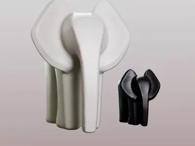 Elephant Figurine Low-poly 3D model