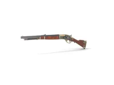 Antique Rifle model pack Low-poly 3D model