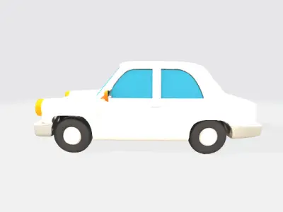 Lowpoly car Low-poly 3D model order