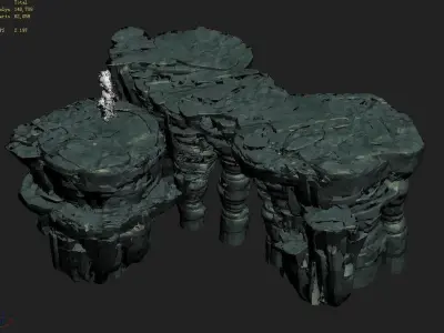 Stone Town Magic Cave - Stone 01 3D model