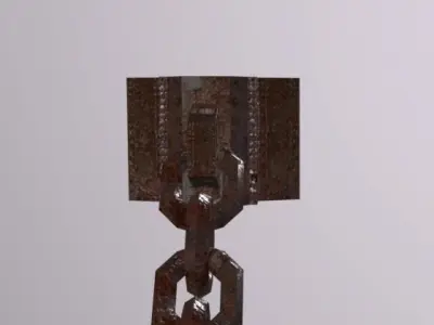 Rusty Chain  Low-poly 3D model