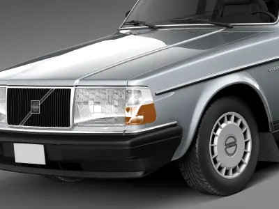 Volvo 240 sedan 1993 3D model