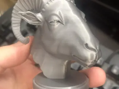 Goat head sculpture 3D print model