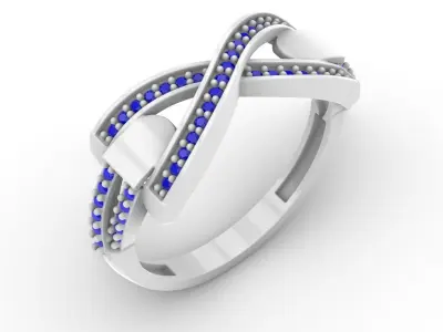 Jewelry Diamond Ring Model RG53 Free 3D print model