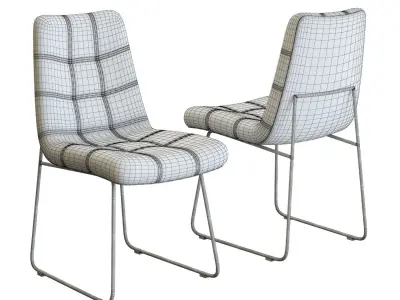 Crate and Barrel Naomi Dining Leather Chair 3D model