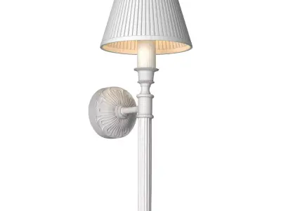 Grantham wall sconce in aged brass in the English style 3D model