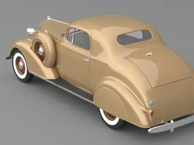 1936 Chevrolet Master De Luxe sport Coupe 3D model
