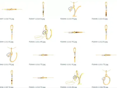 26 pendants 3D print model