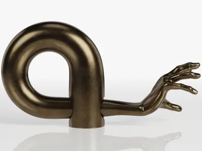 Bronze Sculpture Hand 3D model