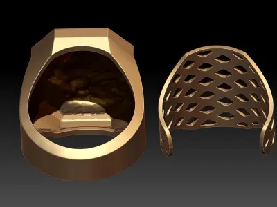 LION MAN RING 3D print model