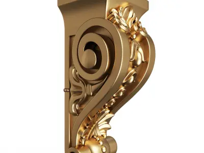 Corbel Carved 07 Low-poly 3D model