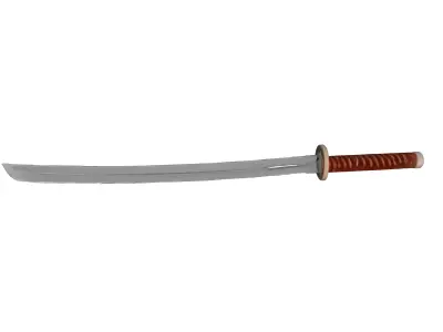 Katana Low-poly 3D model 19