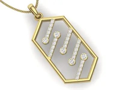luxury diamond pendant 3D print model