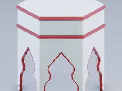Moroccan accent table 3D model