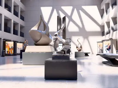 Modern Art Gallery 3D model