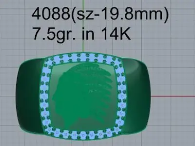 American Indian Ring 4088 3D print model