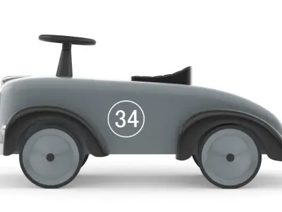 Retro Push Car 3D model