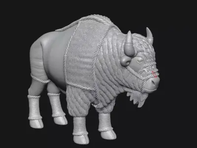 American bison 3D print model