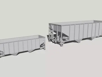 8 Panel 2 Bay Hopper in HO and N Scales 3D print model