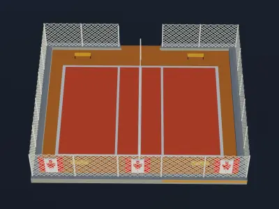 Volleyball Stadium - Canada Low-poly 3D model