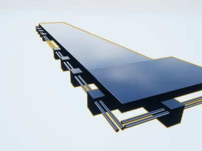 3D REALISTIC CONVEYOR steel beam 3D model