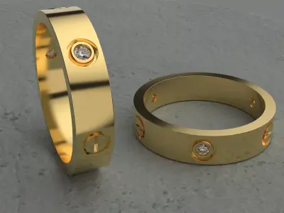 Ring Love 3D print model