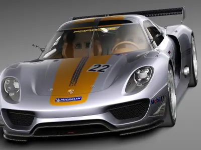Porsche 918 RSR 2012 3D model