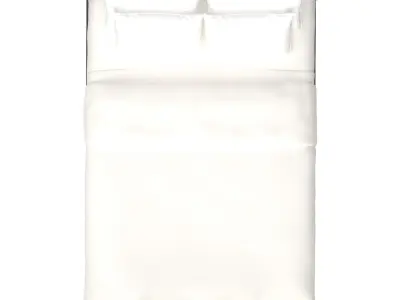 Cora Queen Black Iron Bed 3D model