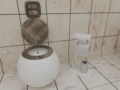 Luxury Modern Bathroom Design - High-Quality 3D Model 3D model