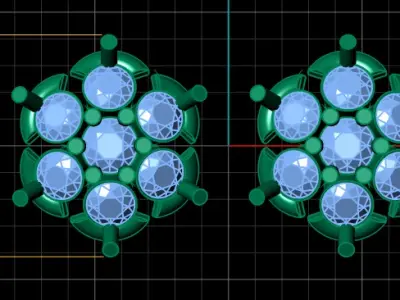 SOLITAIRE DIAMOND EARRING 3D PRINTABLE MODEL  3D print model