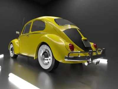 volkswagen beetle 1960  3D model