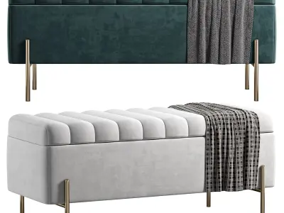 Boyden Velvet Storage Bench By Wayfair 3D model