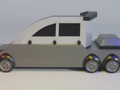 Futuristic Electric Car 3D Model For 3D Printing Animation Film 3D print model