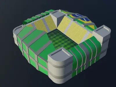 Football Stadium - Brazil Low-poly 3D model