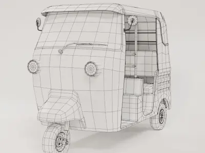 Rickshaw tuk tuk - tuk tuk 3D model