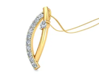 Solitaire Women Pendant 3dm STL OBJ FBX Renders Details 3D print model 84