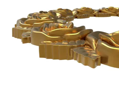 carved frame 3D model