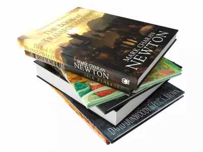 Books for interior decoration 05 3D model