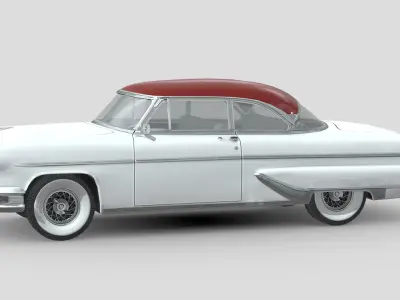 Lincoln Capri Coupe 1955 Low-poly 3D model
