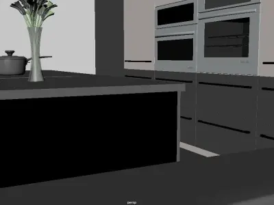Living room 3D model 7