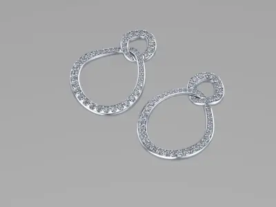 Golden earrings NN097 3D print model